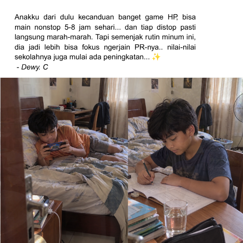 Indonesian child playing a mobile game